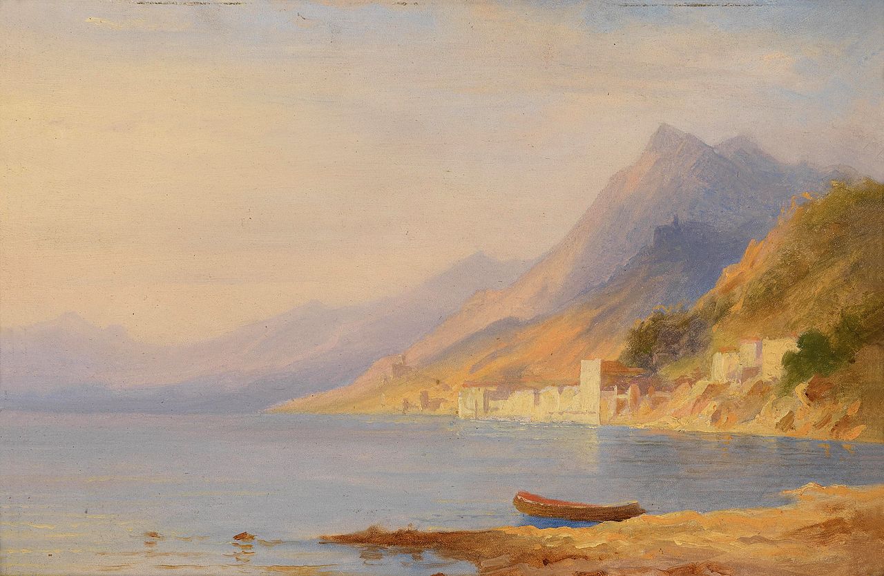 Southern Coastline, vintage artwork by Carl Morgenstern, A3 (16x12") Poster Print