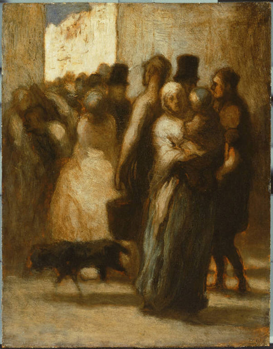 To the Street, vintage artwork by Honore Daumier, A3 (16x12") Poster Print