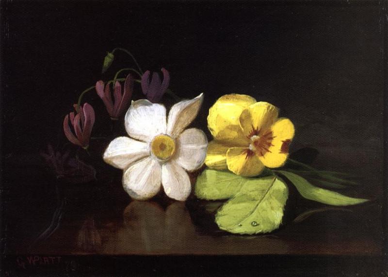 Still Life: A Handful of Flowers, vintage artwork by George W. Platt, 12x8" (A4) Poster