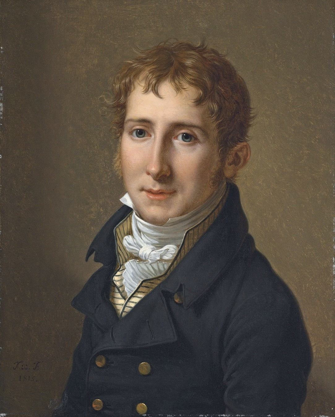 Portrait of Edward Fox Fitzgerald, vintage artwork by François-Xavier Fabre, 12x8" (A4) Poster
