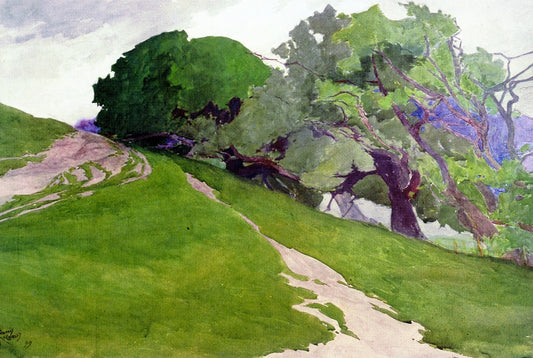 Monterey Landscape, vintage artwork by Francis John McComas, 12x8" (A4) Poster