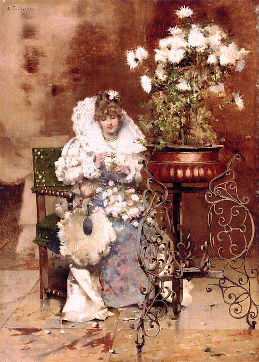 He Loves Me, vintage artwork by Edouard Toudouze, 12x8" (A4) Poster