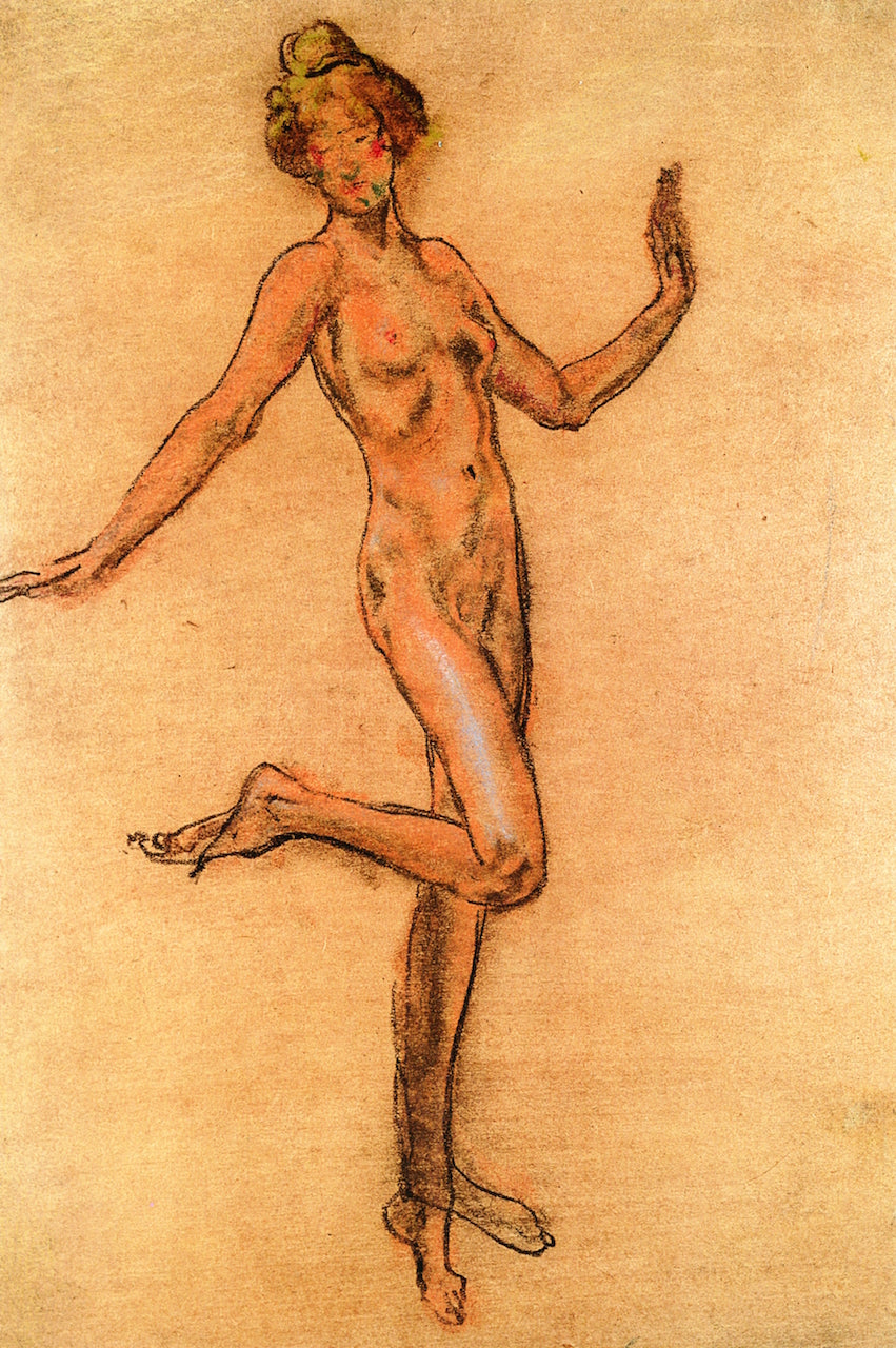 Life Study, Dancing Nude by Arthur B. Davies,A3(16x12")Poster