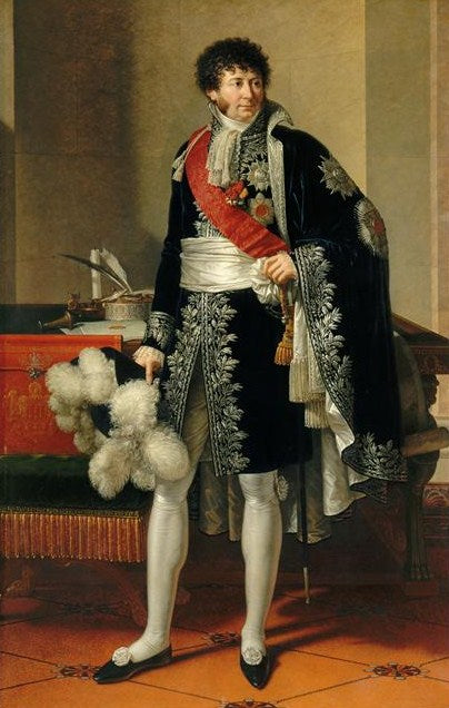 Portrait of Henri-Jacques-Guillaume Clarke, vintage artwork by François-Xavier Fabre, 12x8" (A4) Poster