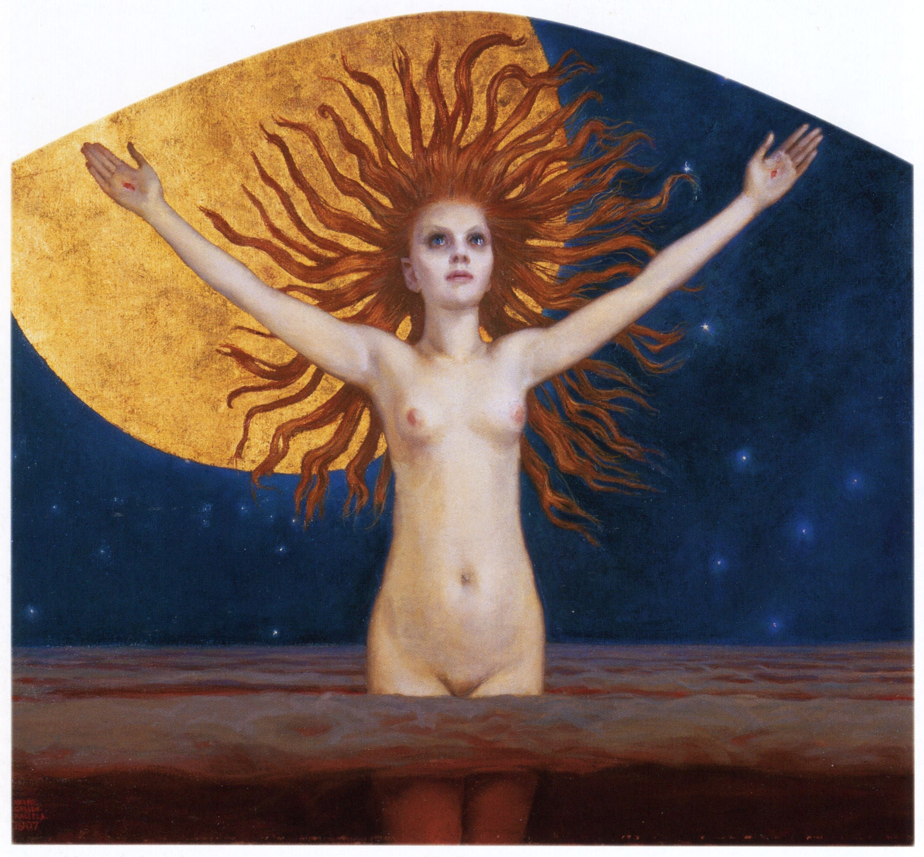 Ad astra, vintage artwork by Akseli Gallen-Kallela, 12x8" (A4) Poster