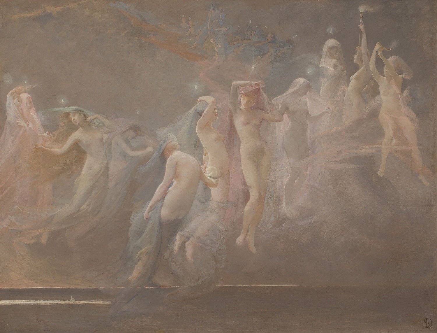 The Morning Stars, vintage artwork by Sarah Paxton Bell Dodson, 12x8" (A4) Poster