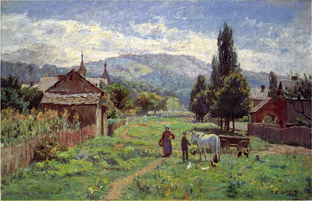 Cumberland Mountains, vintage artwork by Theodore Clement Steele, 12x8" (A4) Poster