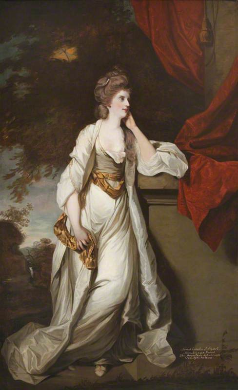 Lady Louisa Tollemache, Countess of Dysart (after Joshua Reynolds), vintage artwork by John Hoppner, 12x8" (A4) Poster