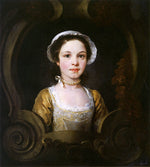 Hannah Osborne , Daughter of John Ranby , Snr., vintage artwork by William Hogarth, 12x8" (A4) Poster