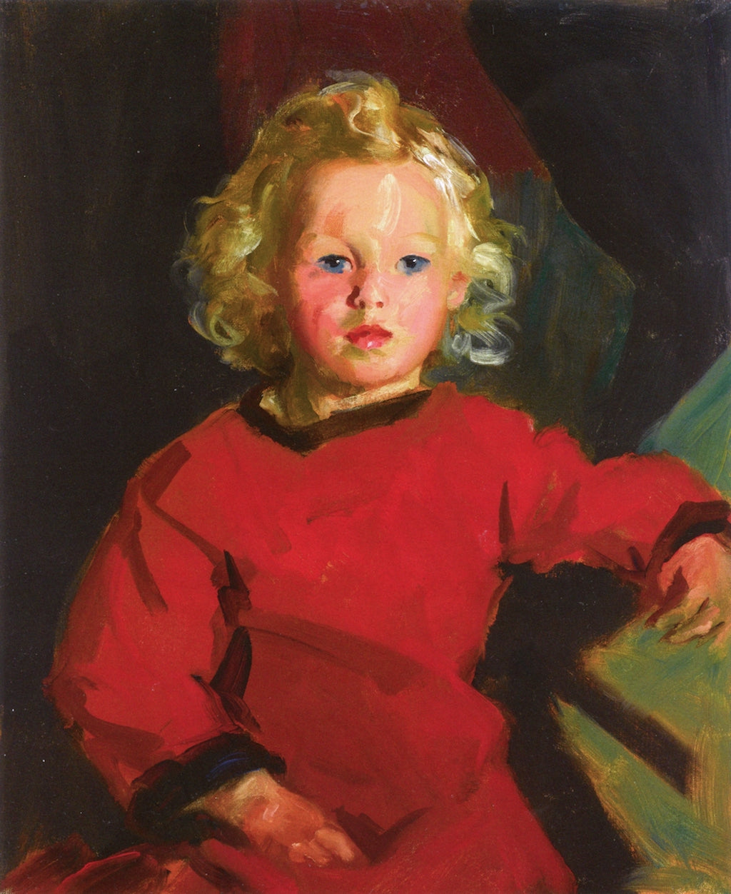 Bridgeen, vintage artwork by Robert Henri, 12x8" (A4) Poster