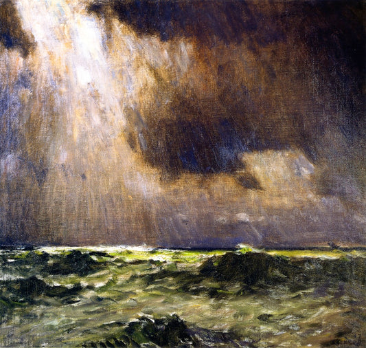 The Black Squall, vintage artwork by William Langson Lathrop, 12x8" (A4) Poster