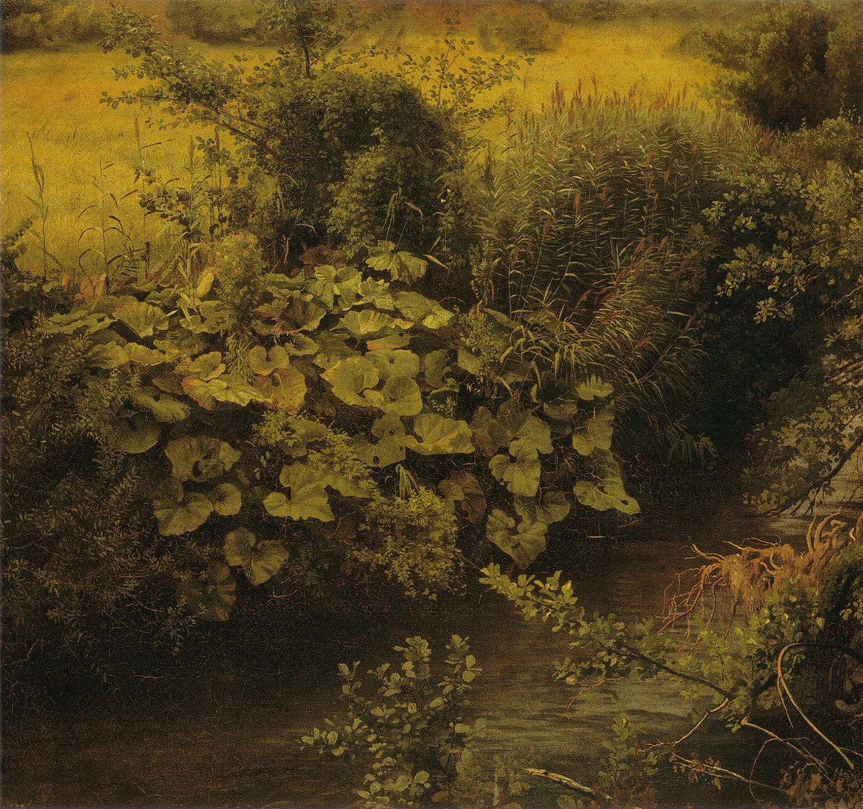 Meadow with Creek (Study), vintage artwork by Johann Wilhelm Schirmer, A3 (16x12") Poster Print