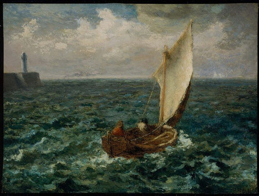 The Fishing Boat, vintage artwork by Jean-François Millet, A3 (16x12") Poster Print