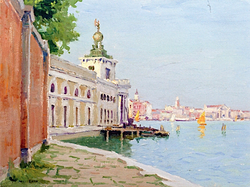 Canal in Venice, vintage artwork by Charles Warren Eaton, 12x8" (A4) Poster