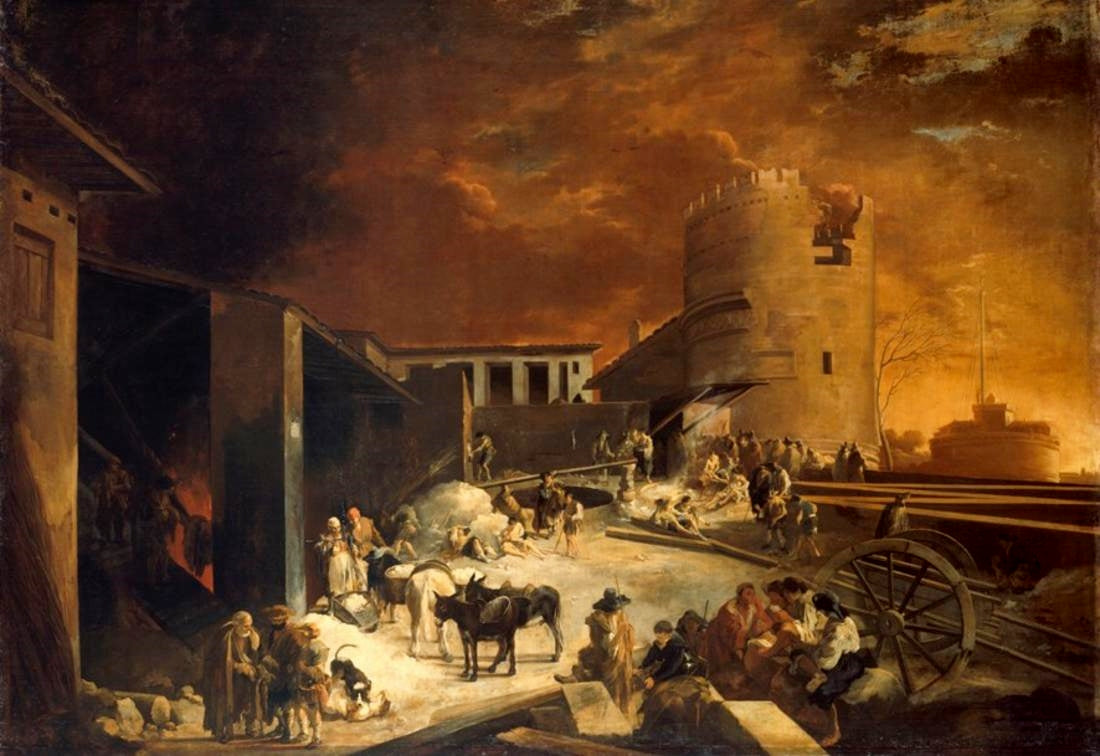 Building City Walls, vintage artwork by Sebastien Bourdon, 12x8" (A4) Poster