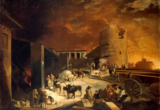 Building City Walls, vintage artwork by Sebastien Bourdon, 12x8" (A4) Poster