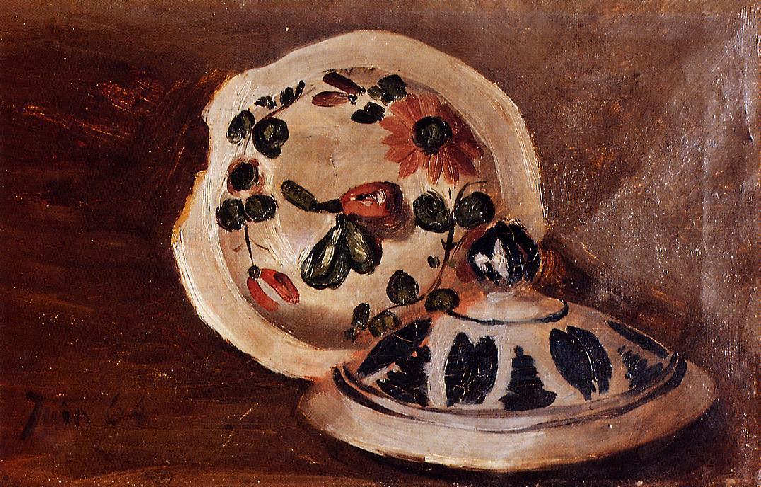 Soup Bowl Covers, vintage artwork by Jean Frederic Bazille, 12x8" (A4) Poster