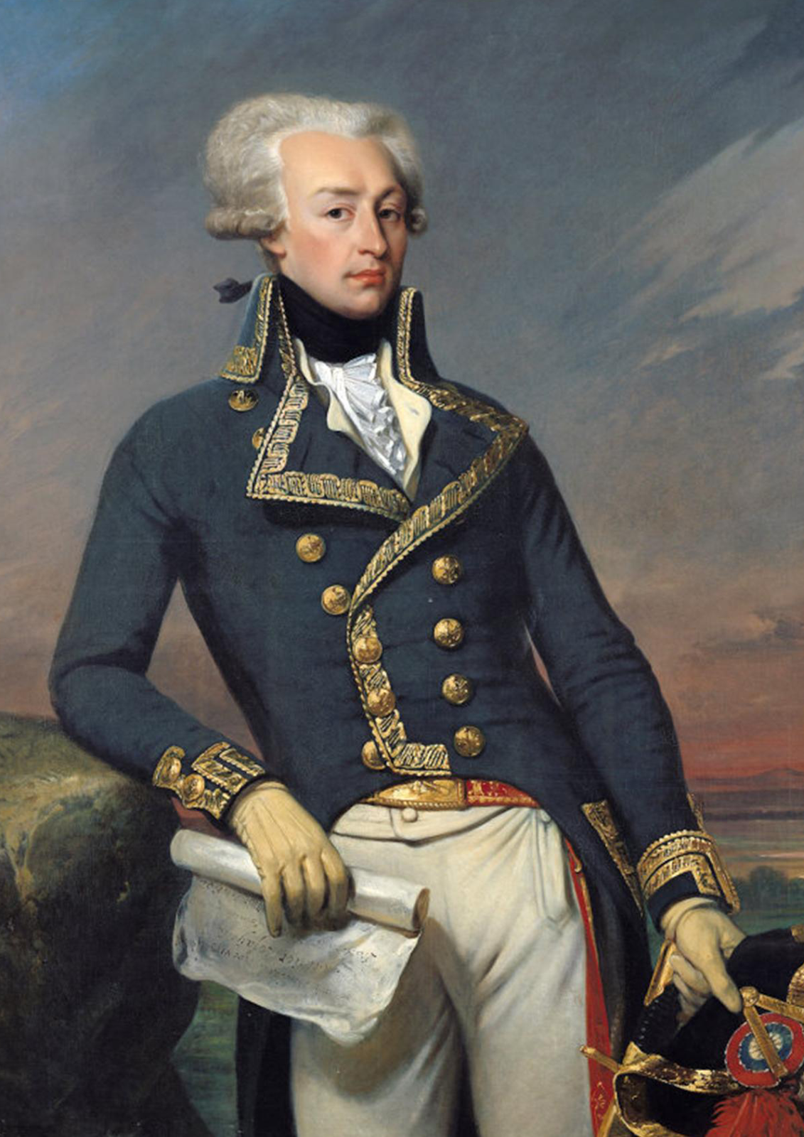 Gilbert du Motier Marquis de Lafayette, vintage artwork by Joseph Desire Court, A3 (16x12") Poster Print