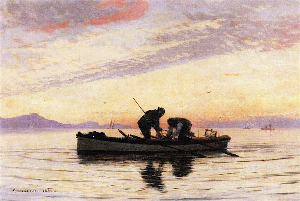 Off Ouchy, vintage artwork by Francois Bocion, 12x8" (A4) Poster