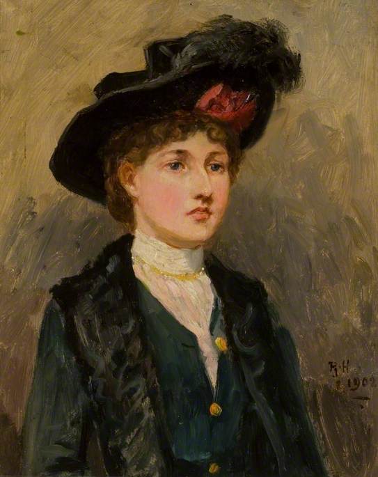 Elsie Wright, vintage artwork by Ralph Hedley, 12x8" (A4) Poster