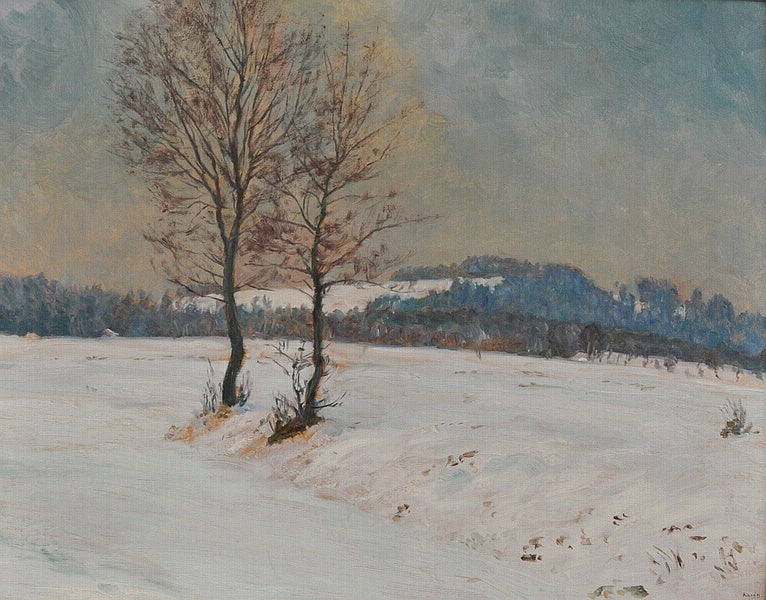 A Winter Landscape at Svobodne Hamry by Frantis¡ek Kavan,A3(16x12")Poster