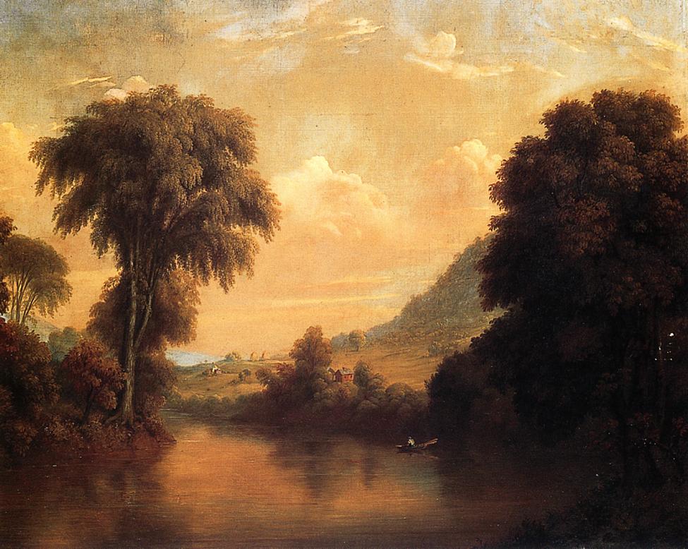 View on Mohawk from Morris' Bridge, vintage artwork by Manneville E. D. Brown, A3 (16x12") Poster Print