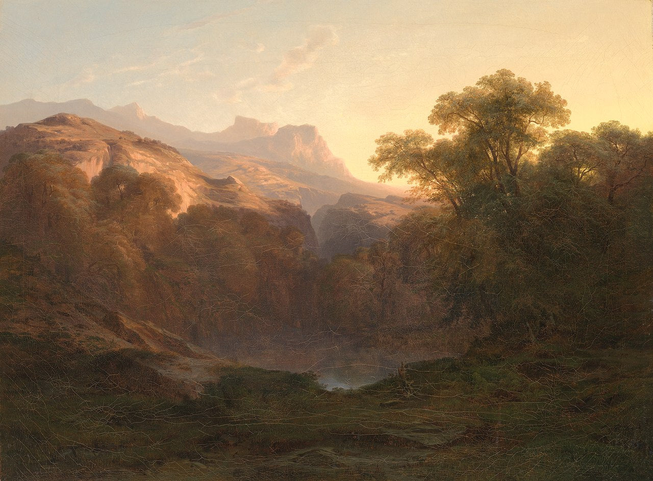 Berglandschap, vintage artwork by Alexandre Calame, A3 (16x12") Poster Print