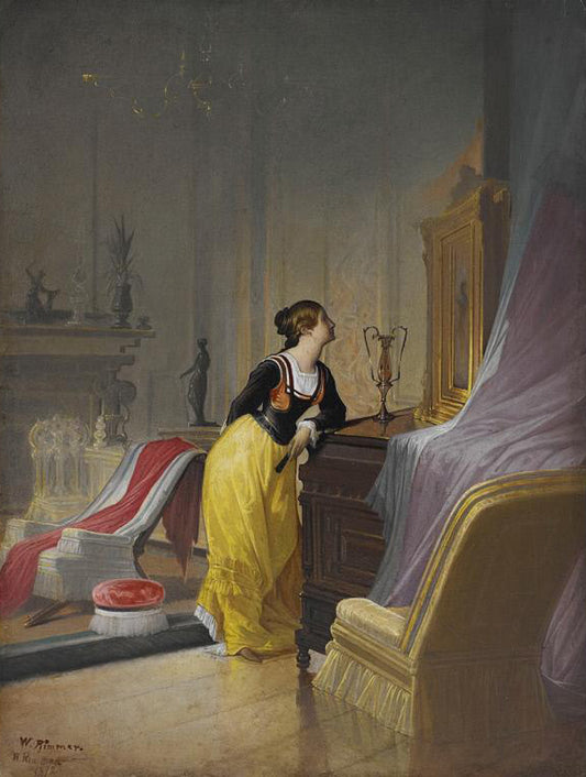 Interior/Before the Picture, vintage artwork by William Rimmer, A3 (16x12") Poster Print