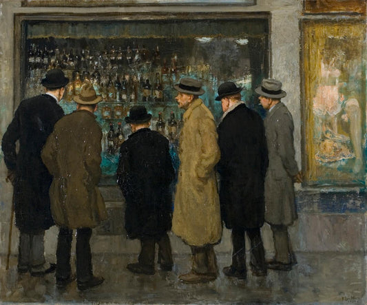 Window Shopping, vintage artwork by Francis Luis Mora, 12x8" (A4) Poster