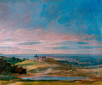 Buildings on Rising Ground near Hampstead, vintage artwork by John Constable, 12x8" (A4) Poster