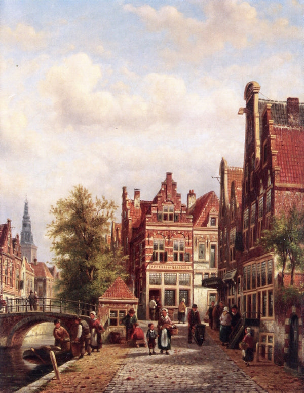 e Oude Kerk beyond, Amsterdam by Johannes Franciscus Spohler,A3(16x12")Poster