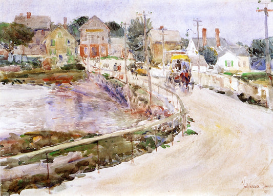 At Gloucester, vintage artwork by Childe Hassam, 12x8" (A4) Poster