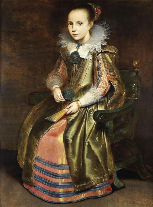 Elisabeth or Cornelia Vekemans, vintage artwork by Cornelis de Vos, 12x8" (A4) Poster