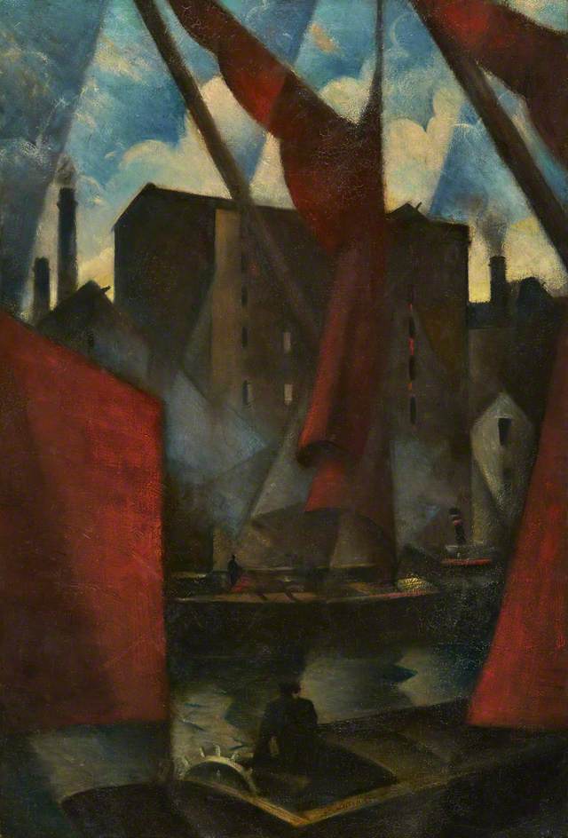 Limehouse, vintage artwork by Christopher Nevinson, 12x8" (A4) Poster