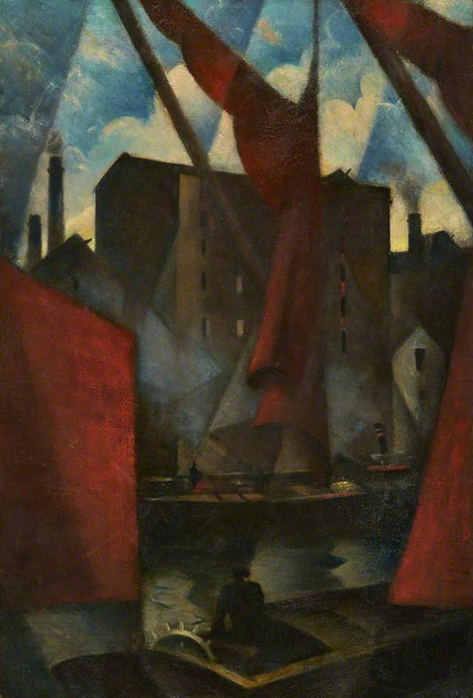 Limehouse, vintage artwork by Christopher Nevinson, 12x8" (A4) Poster