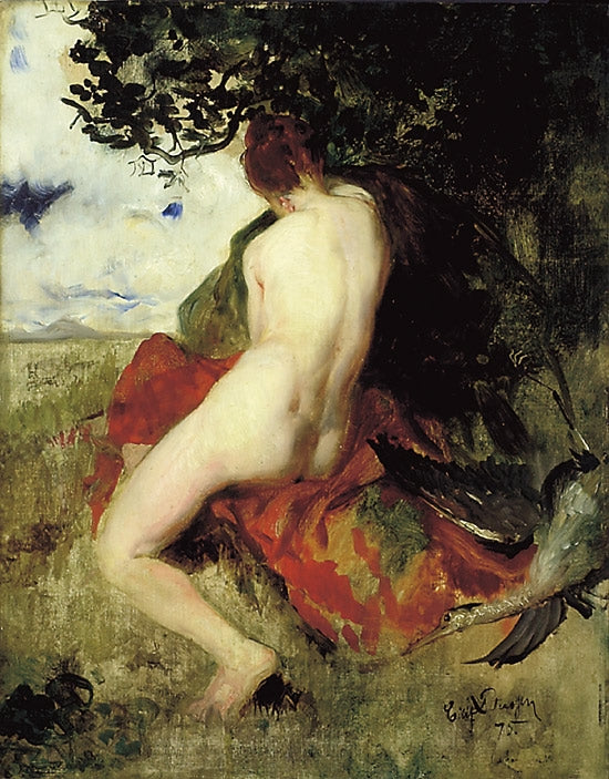Hunting Nymph by Eilif Peterssen,A3(16x12")Poster