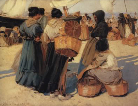 Pescadoras by Enrique Martinez Cubells,16x12(A3) Poster