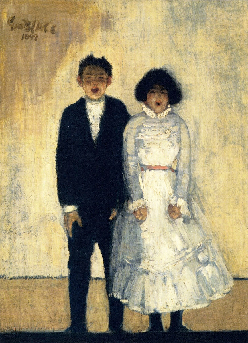 The Amateurs, vintage artwork by George Luks, 12x8" (A4) Poster