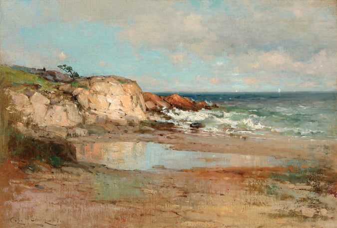 Tidal Pool, Marblehead, vintage artwork by George Henry Smillie, 12x8" (A4) Poster