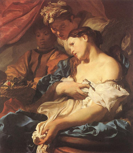 Death of Cleopatra, vintage artwork by Johann Liss, 12x8" (A4) Poster
