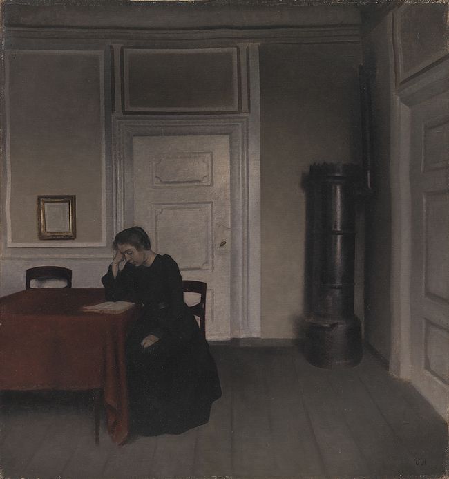 Interior at Strand Street by Vilhelm Hammershoi,A3(16x12")Poster