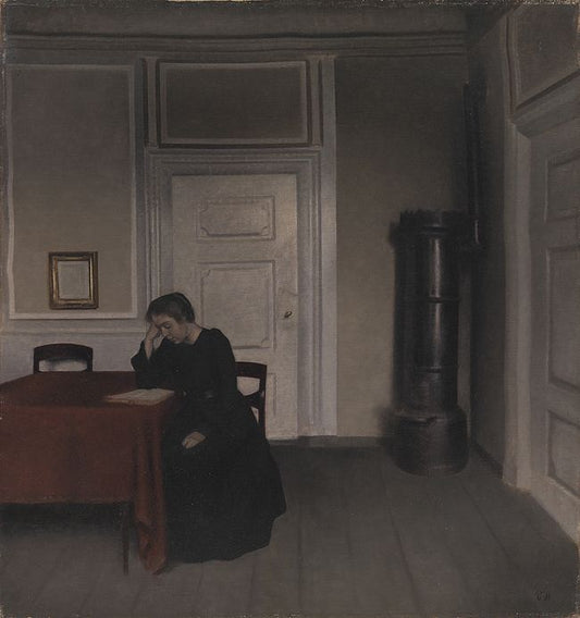 Interior at Strand Street by Vilhelm Hammershoi,A3(16x12")Poster