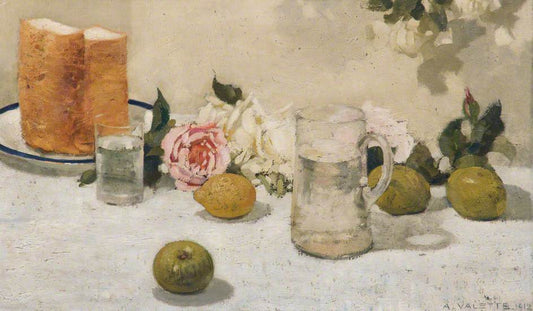Still Life Fruit, vintage artwork by Pierre Adolphe Valette, 12x8" (A4) Poster