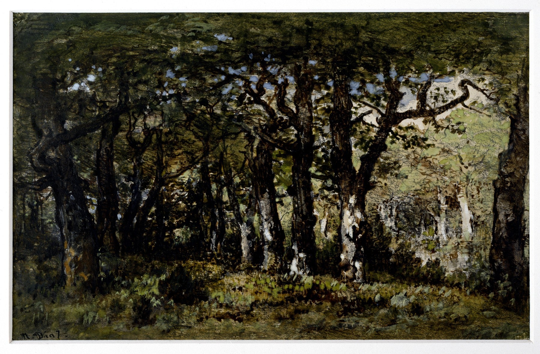 Edge of the Forest, vintage artwork by Narcisse Dìaz de la Peña, A3 (16x12") Poster Print