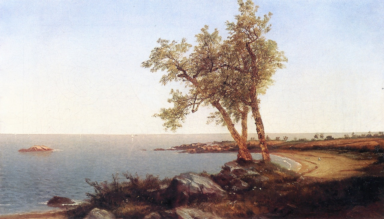 Connecticut Shoreline in Autumn, vintage artwork by John Frederick Kensett, A3 (16x12") Poster Print