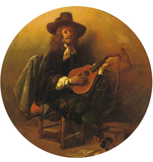 The singer, vintage artwork by Jan August Hendrik Leys, A3 (16x12") Poster Print