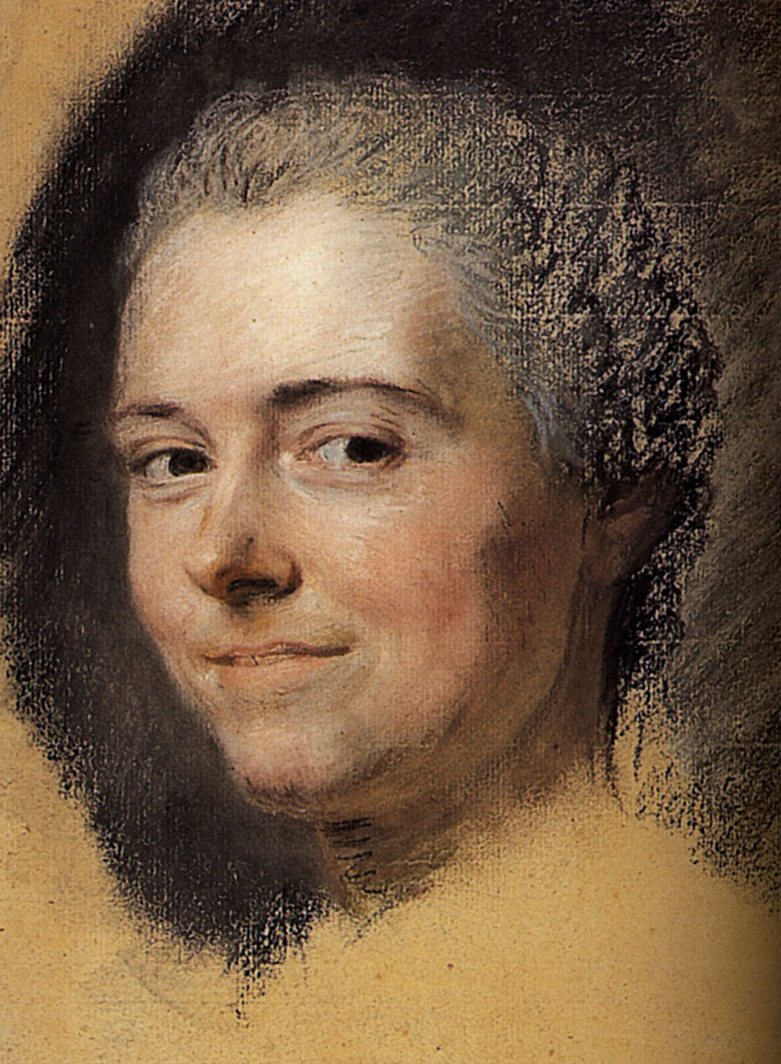 Portrait of French actress Marie Anne Botot Dangeville, vintage artwork by Maurice Quentin de La Tour, 12x8" (A4) Poster