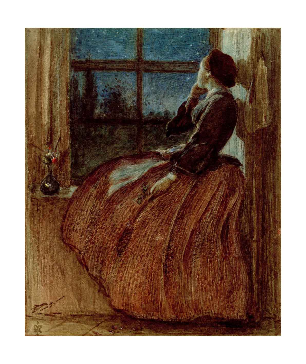 A Lost Love, vintage artwork by Sir John Everett Millais, 12x8" (A4) Poster