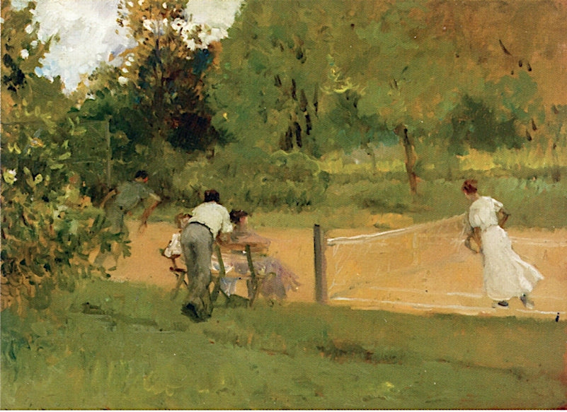 Tennis Match (one of a pair) by Francis Luis Mora,16x12(A3) Poster