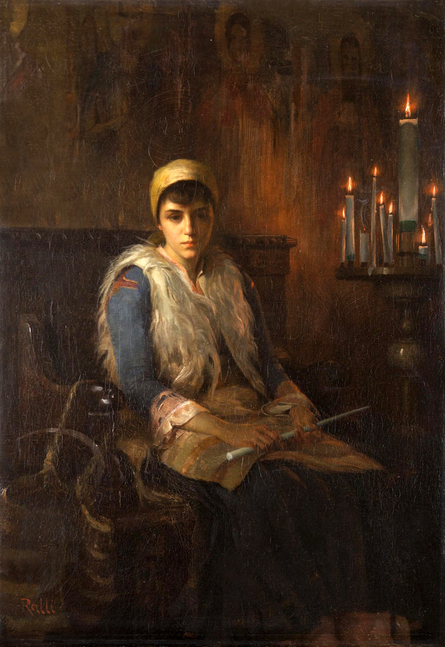 An Offertory Candle by Theodoros Ralli,A3(16x12")Poster
